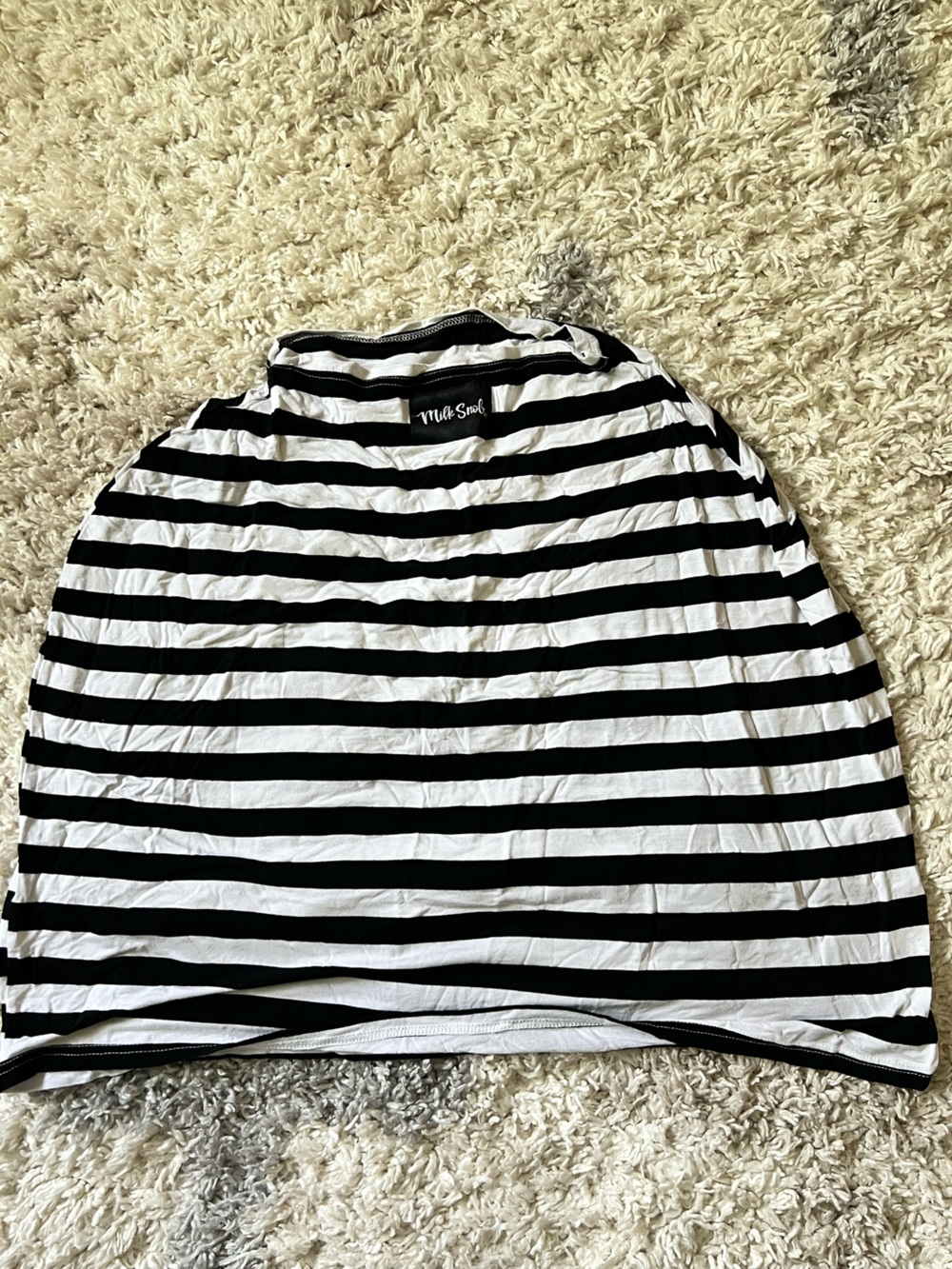 Black & White Striped Car Seat/ Nursing Cover